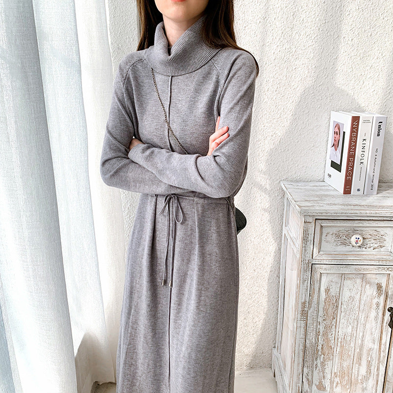 Zaria | Damen Strickkleid Mit Langen Ärmeln Gerade Passform