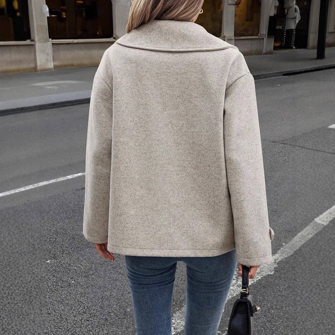 Deirdre | Damen Herbstmantel Aus Wollmischung Lockere Passform