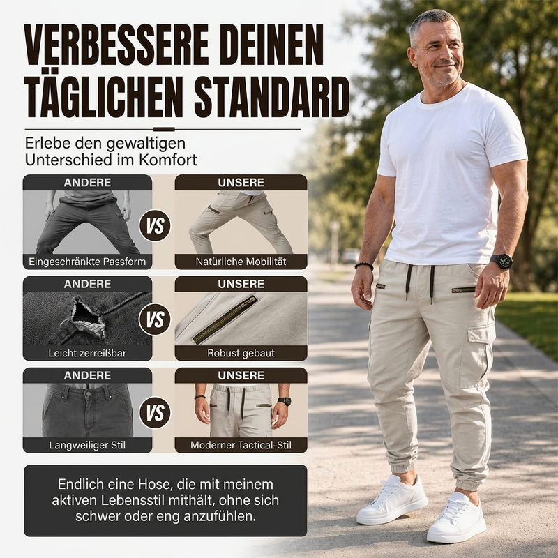 Lars | Herren Freizeit Schmalzulauf Cargohose - Stylisch und passend