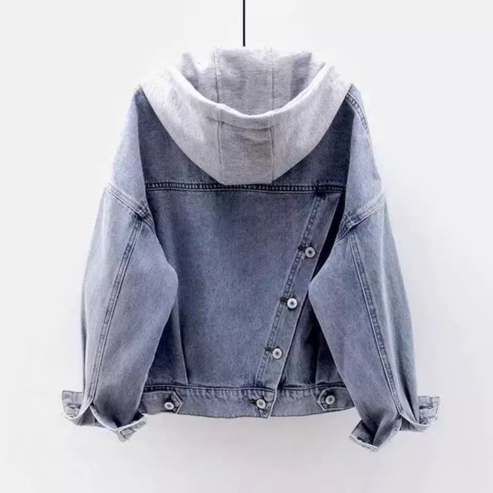 Valka Jeansjacke mit Kapuze