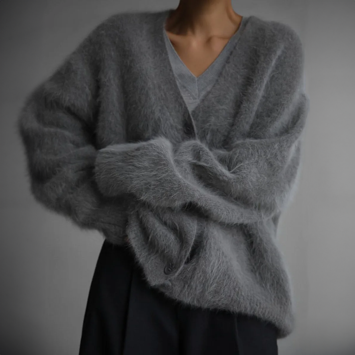 Anaya | Damen Strickjacke Lockere Passform Klassischer Schnitt Für Kalte Wintertage