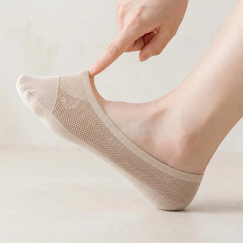Invisible Breathable Reinforced Toe No-Show Socks